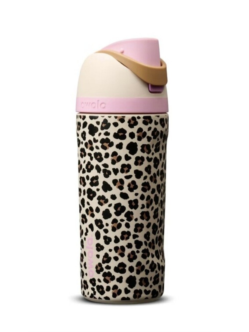 NEW Owala "Wild One" 16oz Kids FreeSip Target Cat & Jack Leopard Print Pink Tan